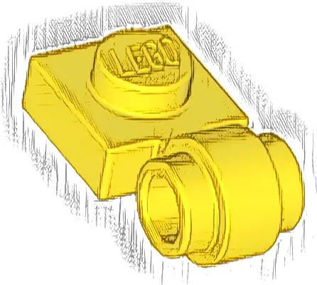 Plate, Modified 1 x 1 with Light Attachment - Thick Ring