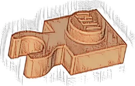 Plate, Modified 1 x 1 with Open O Clip Thick (Vertical Grip)