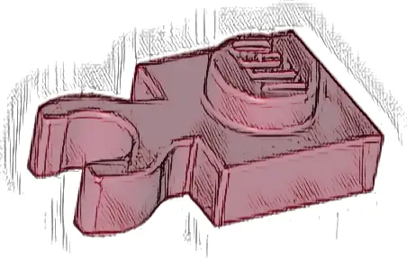 Plate, Modified 1 x 1 with Open O Clip Thick (Vertical Grip)