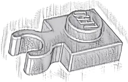 Plate, Modified 1 x 1 with Open O Clip Thick (Vertical Grip)