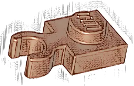 Plate, Modified 1 x 1 with Open O Clip Thick (Vertical Grip)