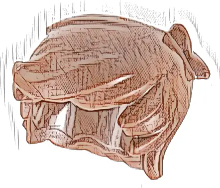 Minifigure, Hair Short Tousled with 2 Locks on Left Side