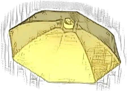 Minifigure, Utensil Umbrella Top with No Bottom Flaps, 6 x 6 with Top Stud