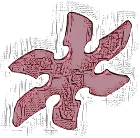 Technic Circular Saw Blade with Pin Hole and Six Teeth (Large Shuriken Throwing Star)