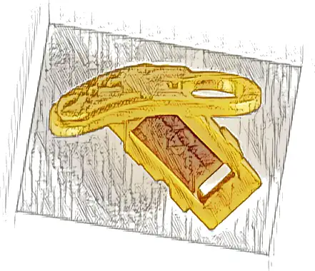 Minifigure Armor Shoulder Pad with Debossed Shuriken Throwing Star and Scabbard for 1 Katana