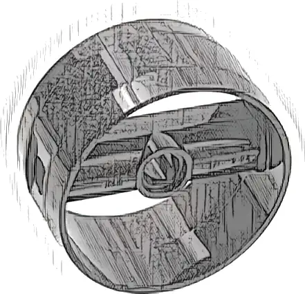 Cylinder 4 x 4 x 1 2/3 with Pin Holes and Center Bar