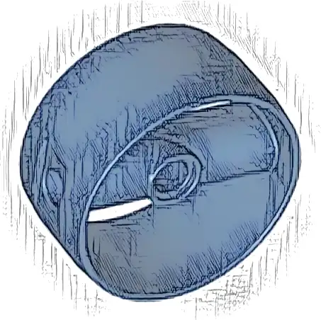 Cylinder 4 x 4 x 1 2/3 with Pin Holes and Center Bar