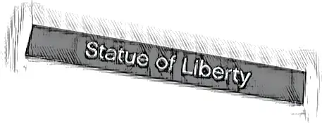 Tile 1 x 8 with 'Statue of Liberty' Pattern