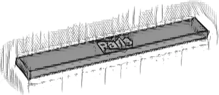 Tile 1 x 8 with 'Paris' Pattern