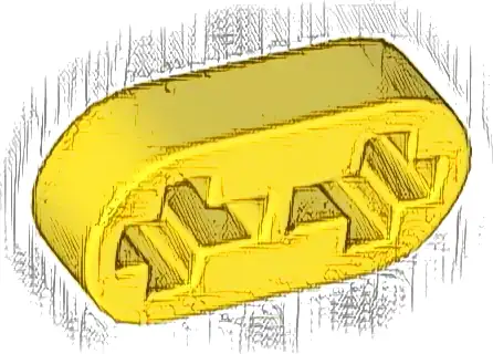 Technic, Liftarm Thin 1 x 2 - Axle Holes