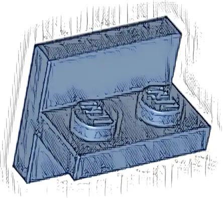 Bracket 2 x 2 - 1 x 2 Centered