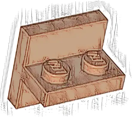 Bracket 2 x 2 - 1 x 2 Centered