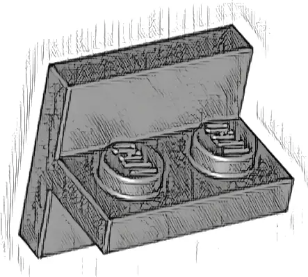 Bracket 2 x 2 - 1 x 2 Centered