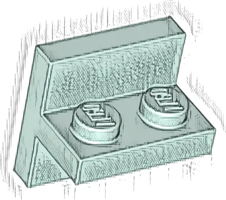 Bracket 2 x 2 - 1 x 2 Centered