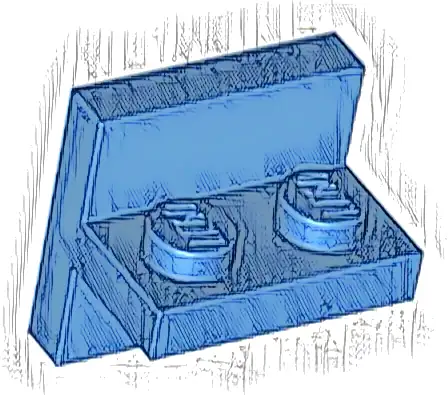 Bracket 2 x 2 - 1 x 2 Centered