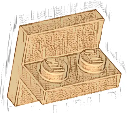 Bracket 2 x 2 - 1 x 2 Centered