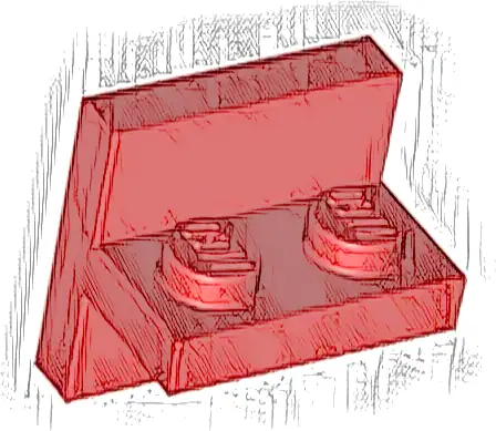 Bracket 2 x 2 - 1 x 2 Centered
