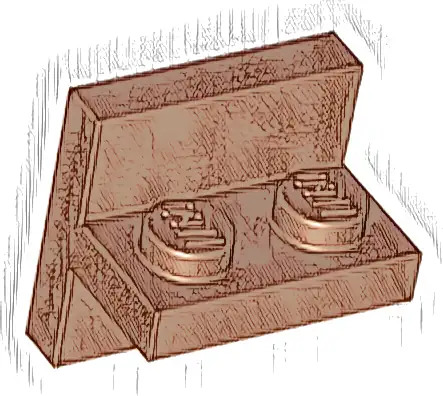 Bracket 2 x 2 - 1 x 2 Centered