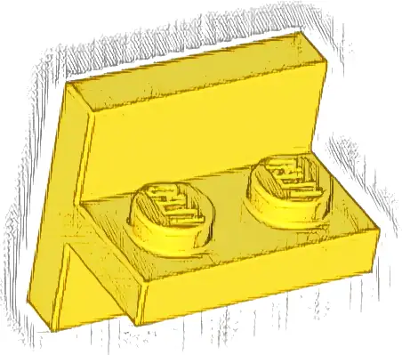 Bracket 2 x 2 - 1 x 2 Centered