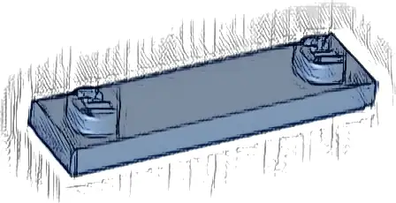 Plate, Modified 1 x 4 with 2 Studs with Groove