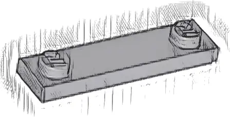 Plate, Modified 1 x 4 with 2 Studs with Groove