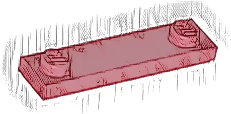 Plate, Modified 1 x 4 with 2 Studs with Groove