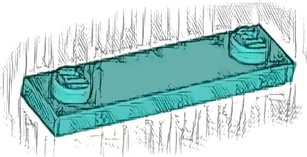 Plate, Modified 1 x 4 with 2 Studs with Groove