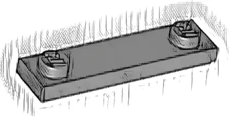 Plate, Modified 1 x 4 with 2 Studs with Groove