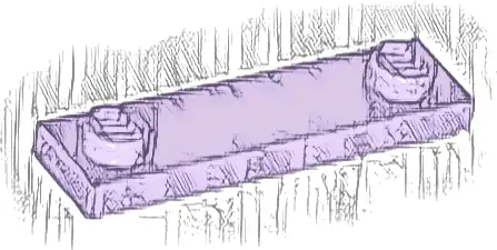 Plate, Modified 1 x 4 with 2 Studs with Groove