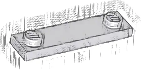 Plate, Modified 1 x 4 with 2 Studs with Groove