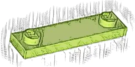 Plate, Modified 1 x 4 with 2 Studs with Groove