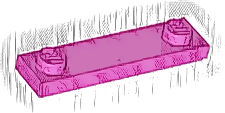 Plate, Modified 1 x 4 with 2 Studs with Groove