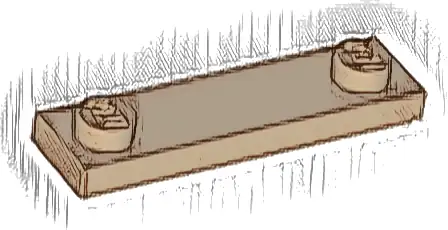 Plate, Modified 1 x 4 with 2 Studs with Groove