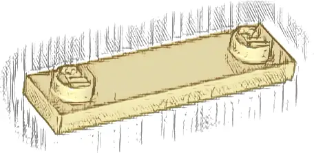 Plate, Modified 1 x 4 with 2 Studs with Groove