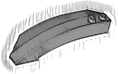 Wedge 8 x 3 x 2 Open Right