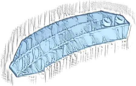 Wedge 8 x 3 x 2 Open Right