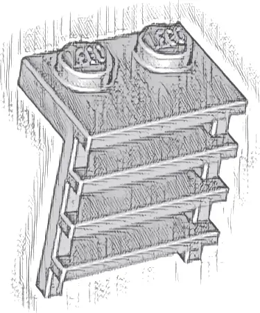 Ladder 1 1/2 x 2 x 2