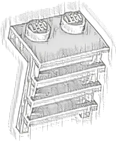 Ladder 1 1/2 x 2 x 2