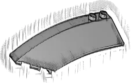 Wedge 8 x 3 x 2 Open Left