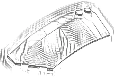 Wedge 8 x 3 x 2 Open Left