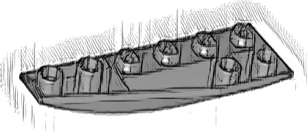 Wedge 6 x 2 Inverted Left