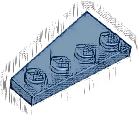 Wedge, Plate 4 x 2 Right