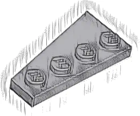 Wedge, Plate 4 x 2 Right