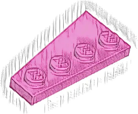 Wedge, Plate 4 x 2 Right