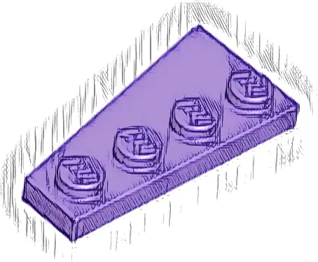 Wedge, Plate 4 x 2 Right