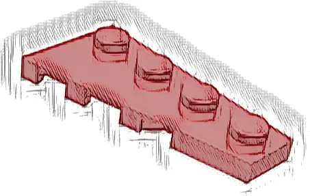 Wedge, Plate 4 x 2 Right