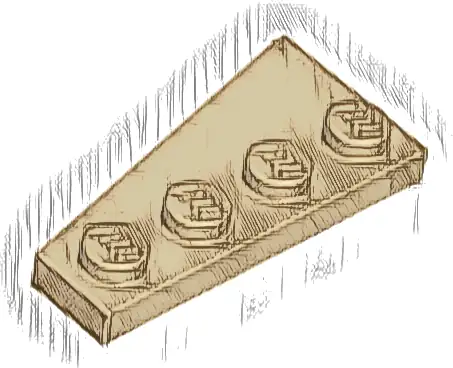 Wedge, Plate 4 x 2 Right