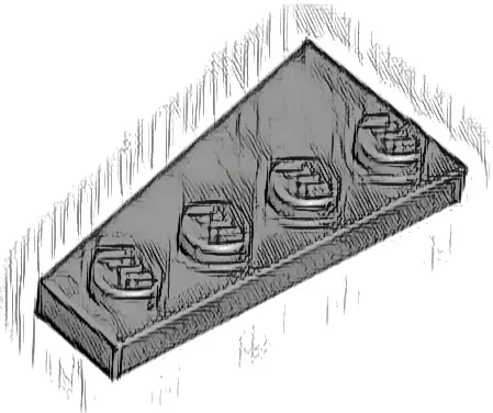 Wedge, Plate 4 x 2 Right