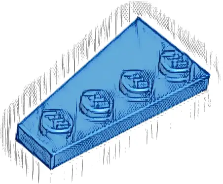 Wedge, Plate 4 x 2 Right