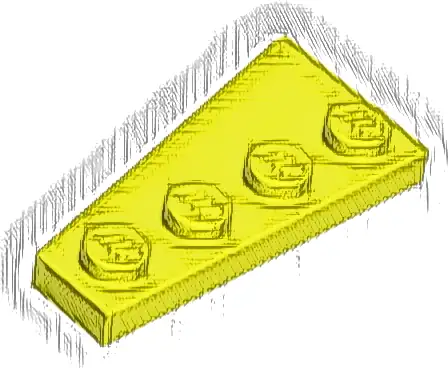 Wedge, Plate 4 x 2 Right